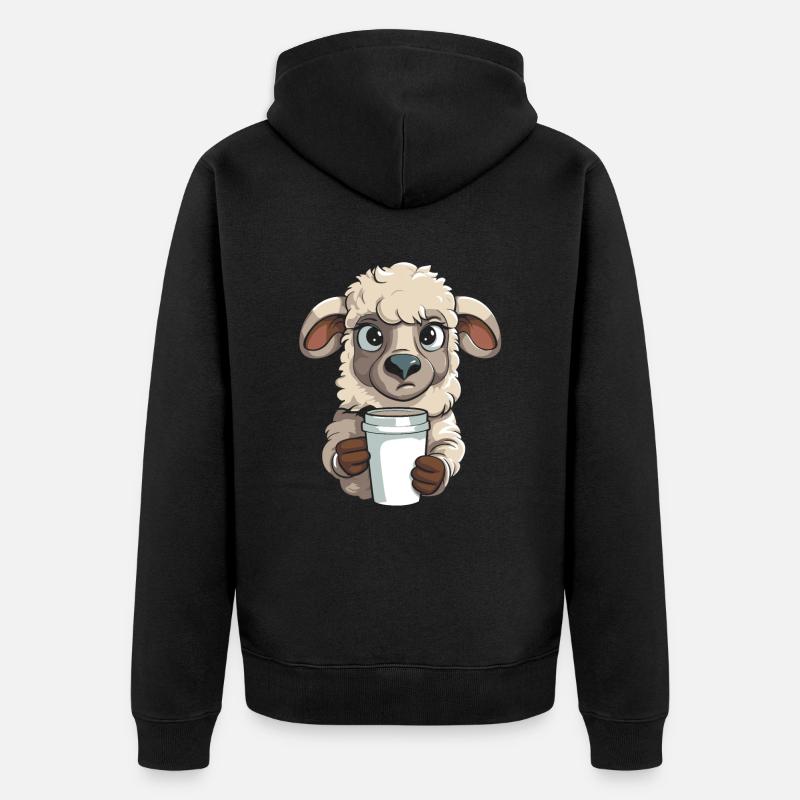Café de mouton - Veste à capuche bio Premium Unisexe - noir