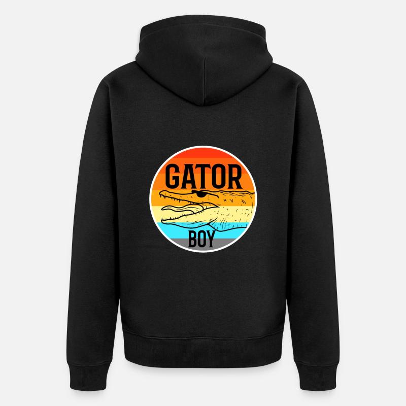 Gator Boy - Unisex Premium Bio Zip Hoodie - Schwarz