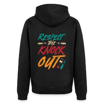Anesthésiologie Anesthésiste Respect The Knock Out - Veste à capuche bio Premium Unisexe - noir - Dos - Nico (187cm)