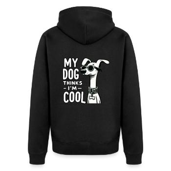 Dog Dog Mom Dog Dad Dog Owner Cool Dog - Unisex Premium Organic Zip Hoodie - black - Back - Nico (187cm)
