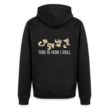 Fennec Fox Cute Fennec Foxes Fennec Animal - Unisex Premium Organic Zip Hoodie - black - Back - Nico (187cm)