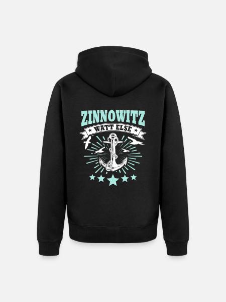 Zinnowitz Zinnowitzer - Unisex Premium Bio Zip Hoodie - Schwarz