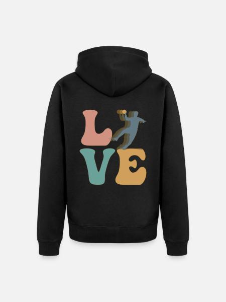 Handball Coach - Unisex Premium Organic Zip Hoodie - black