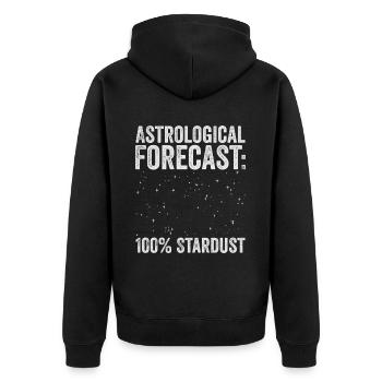 Astrological Forecast Astronomy Funny Astronomy - Unisex Premium Bio Zip Hoodie - Schwarz - Hinten - Nico (187cm)
