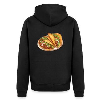 Birria Tacos Mexican Food Mexico Cuisine Foodie - Unisex Premium Organic Zip Hoodie - black - Back - Nico (187cm)