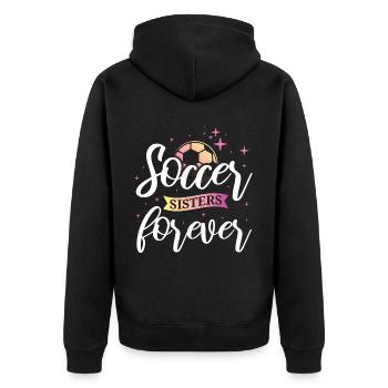 Soccer féminin, Football féminin, Football féminin - Veste à capuche bio Premium Unisexe - noir - Dos - Nico (187cm)