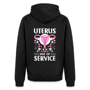 Chirurgie gynécologique Endométriose - Veste à capuche bio Premium Unisexe - noir - Dos - Nico (187cm)