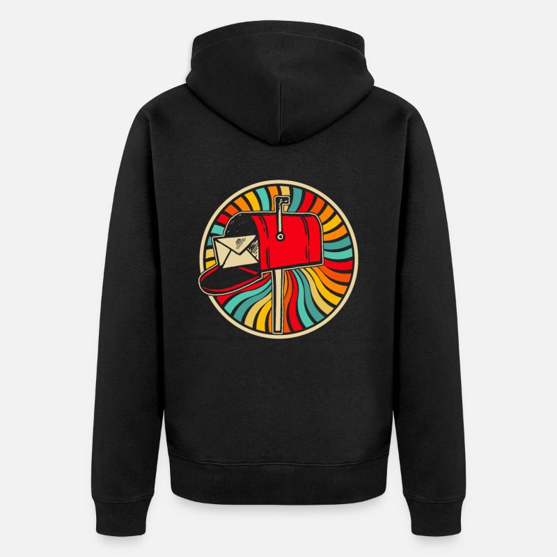 Postbote Briefträger - Unisex Premium Bio Zip Hoodie - Schwarz