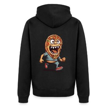 Monster Pizza Soirée Film Halloween Drôle Design - Veste à capuche bio Premium Unisexe - noir - Dos - Nico (187cm)