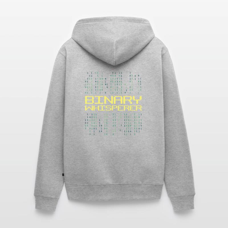 Binary Whisperer Funny Programming Coding Quote Unisex Premium Bio Zip Hoodie