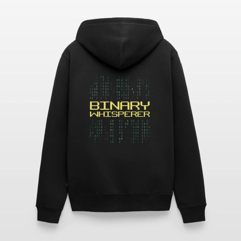 Binary Whisperer Funny Programming Coding Quote Unisex Premium Bio Zip Hoodie