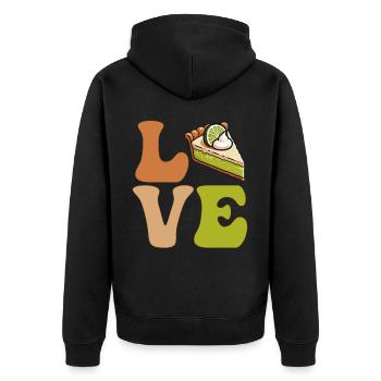 Key Lime Pie Florida Dessert - Unisex Premium Organic Zip Hoodie - black - Back - Nico (187cm)