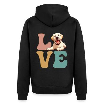 Amoureux des chiens du Labrador - Veste à capuche bio Premium Unisexe - noir - Dos - Nico (187cm)