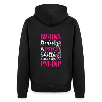 Soins infirmiers psychiatriquesPsychiatrique - Veste à capuche bio Premium Unisexe - noir - Dos - Nico (187cm)