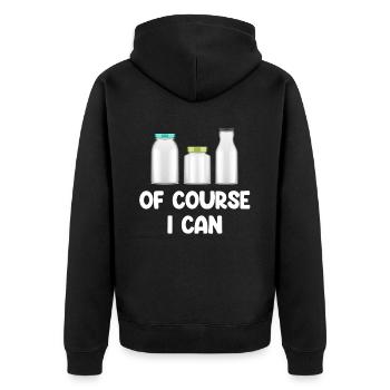 Bien sûr, je peux conserver la saison des conserves - Veste à capuche bio Premium Unisexe - noir - Dos - Nico (187cm)