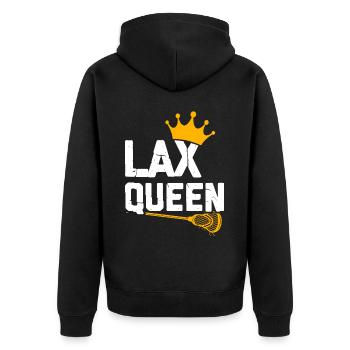 Bâton de crosse Lax Fille Joueur Maman Gardien de but Femmes - Veste à capuche bio Premium Unisexe - noir - Dos - Nico (187cm)