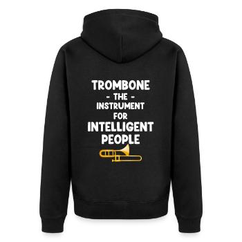 Le trombone, l’instrument des gens intelligents - Veste à capuche bio Premium Unisexe - noir - Dos - Nico (187cm)