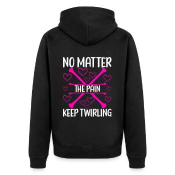 Majorette Gymnastique Majorettes Bâton Twirling - Veste à capuche bio Premium Unisexe - noir - Dos - Nico (187cm)