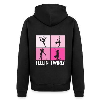 Majorette Gymnastique Majorettes Bâton Twirling - Veste à capuche bio Premium Unisexe - noir - Dos - Nico (187cm)