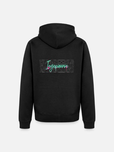 Ingenieur Abschluss-Geschenk Ingenieurin - Unisex Premium Bio Zip Hoodie - Schwarz