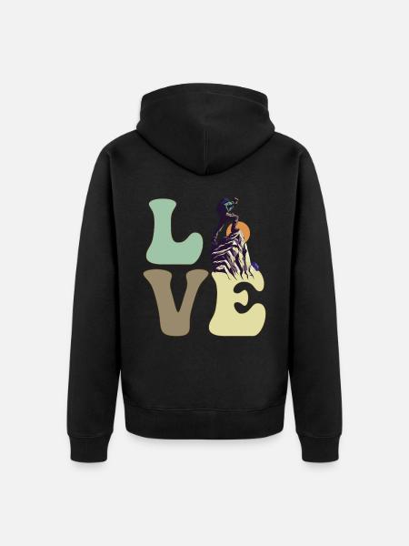 Bergsteigen Bergsteiger Wandern - Unisex Premium Bio Zip Hoodie - Schwarz
