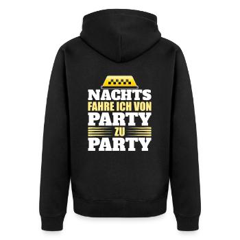 Lustiger Taxifahrer Arbeiter Taxifahrer Zitate - Unisex Premium Bio Zip Hoodie - Schwarz - Hinten - Nico (187cm)