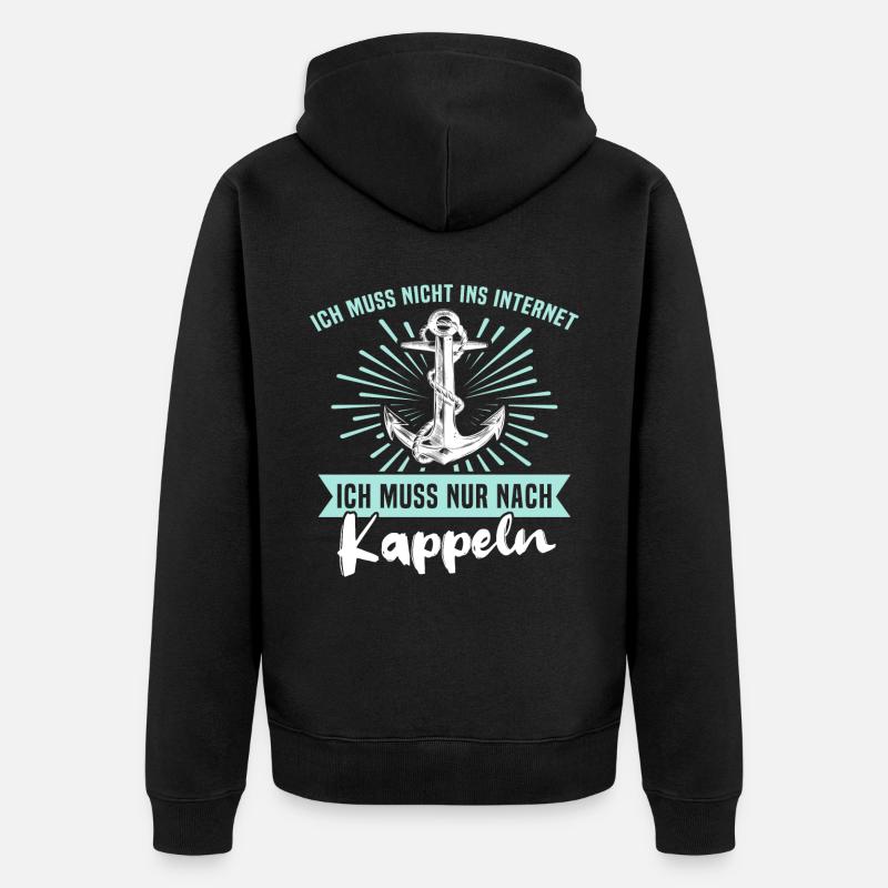 Kappeln Kappelner - Unisex Premium Bio Zip Hoodie - Schwarz