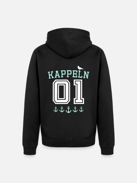 Kappeln Kappelner - Unisex Premium Bio Zip Hoodie - Schwarz