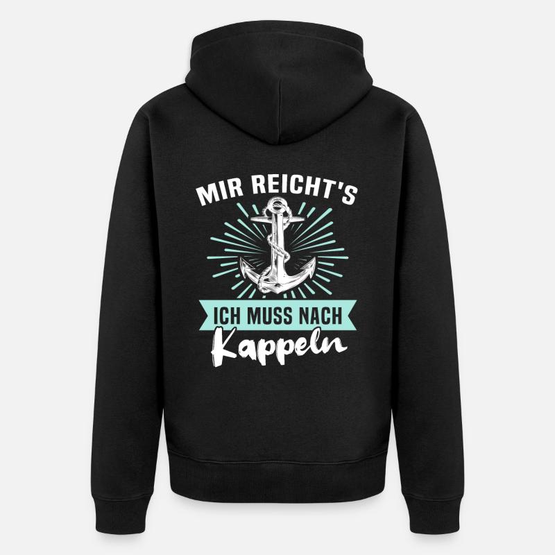 Kappeln Kappelner - Unisex Premium Bio Zip Hoodie - Schwarz