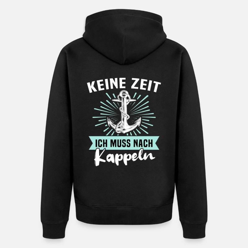 Kappeln Kappelner - Unisex Premium Bio Zip Hoodie - Schwarz