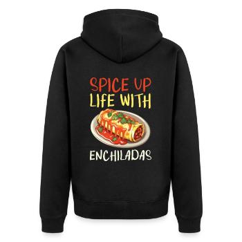 Enchilada Lover Mexican Food Mexico Cuisine Foodie - Unisex Premium Organic Zip Hoodie - black - Back - Nico (187cm)