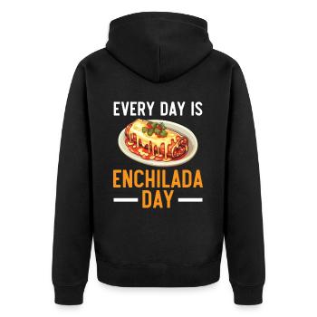 Enchilada Lover Mexican Food Mexico Cuisine Foodie - Unisex Premium Organic Zip Hoodie - black - Back - Nico (187cm)
