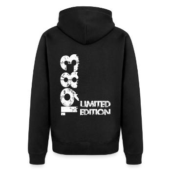 Edition limitée 1983 - Veste à capuche bio Premium Unisexe - noir - Dos - Nico (187cm)