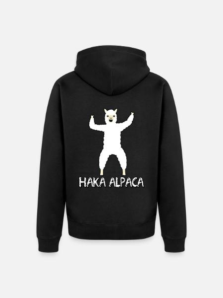 Haka Alpaga - Veste à capuche bio Premium Unisexe - noir