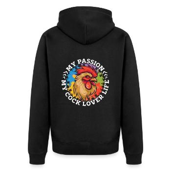 Amoureux De La Bite Ma Passion Mon Amant De La Bite Animal De La Ferme - Veste à capuche bio Premium Unisexe - noir - Dos - Nico (187cm)