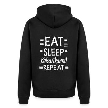 Eat Sleep Kalsarikännit Repeat Finland Underpants - Veste à capuche bio Premium Unisexe - noir - Dos - Nico (187cm)