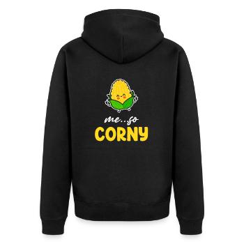 Moi si corny maïs agricole racines récolte - Veste à capuche bio Premium Unisexe - noir - Dos - Nico (187cm)