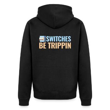Switch Be Trippin Opérateur Drôle Électricien Monteur de lignes - Veste à capuche bio Premium Unisexe - noir - Dos - Nico (187cm)