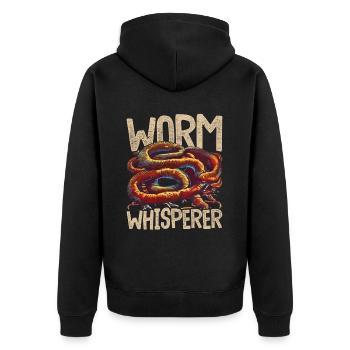 Worm Whisperer Worm Breeder Vermiculture - Veste à capuche bio Premium Unisexe - noir - Dos - Nico (187cm)