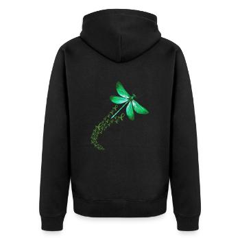Organ Donor Organ Transplant Organ Donation - Unisex Premium Organic Zip Hoodie - black - Back - Nico (187cm)