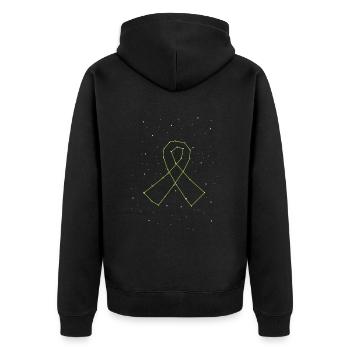 Organ Donor Organ Transplant Organ Donation - Unisex Premium Organic Zip Hoodie - black - Back - Nico (187cm)
