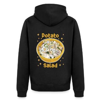 Cadeau de mayonnaise à la salade de pommes de terre - Veste à capuche bio Premium Unisexe - noir - Dos - Nico (187cm)