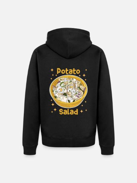 Potato Salad Mayonnaise Gift - Unisex Premium Organic Zip Hoodie - black