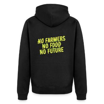 Pas d’agriculteurs, pas de nourriture, pas d’avenir, d’agriculteur, d’agriculteur - Veste à capuche bio Premium Unisexe - noir - Dos - Nico (187cm)