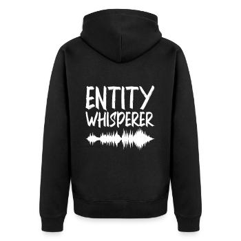 Paranormaler Ermittler Geister Jagen - Unisex Premium Bio Zip Hoodie - Schwarz - Hinten - Nico (187cm)