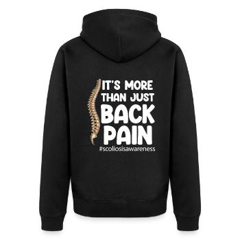 C’est plus qu’une simple scoliose dorsale - Veste à capuche bio Premium Unisexe - noir - Dos - Nico (187cm)