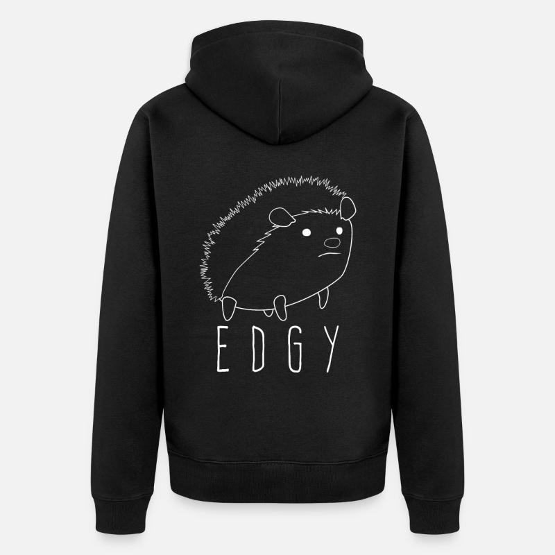 Hérisson Hérisson énervé - Veste à capuche bio Premium Unisexe - noir