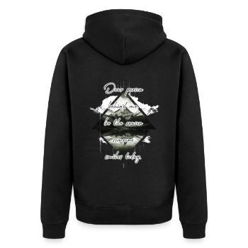 Dire pour la personne derrière vous Apportez un sourire - Veste à capuche bio Premium Unisexe - noir - Dos - Nico (187cm)