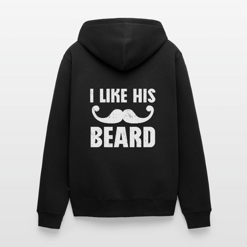 Bart Spruch Bärtiger Vater Ehemann Geschenk, Bart Unisex Premium Bio Zip Hoodie