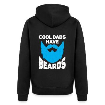 Beard Saying, Bearded Father, Husband Gift, Beard - Unisex Premium Organic Zip Hoodie - black - Back - Nico (187cm)